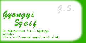gyongyi szeif business card