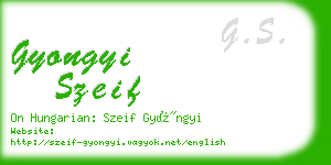 gyongyi szeif business card